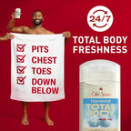 Old Spice Whole Body Deodorant for Men, Total Body Deodorant, Unscented, Aluminum Free Deodorant Stick for 24/7 Freshness // Dermatologist Tested Whole Body Deodorant, 3.0 oz