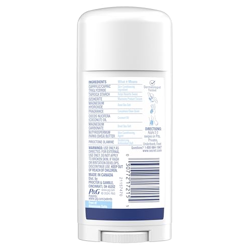 Secret Whole Body Deodorant Dry Feel Stick + Absorbs Sweat for Women, Completely Clean Scent, Aluminum Free Deodorant Stick, 72 HR Odor Protection, 2.4 oz
