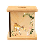 Wooden Piggy Bank for Kids and Adults, Personalized Gift Handmade in USA by BloomOwl, Custom Piggy Bank, Personalized Banks for Kids, Gifts for Baby Boys and Girls (Deer)