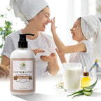 Southern Natural Goat Milk Lotion (12 oz) Face and Body Moisturizer For Dry Skin - Moisturizing Skincare and Hand Cream - Honey Almond Scent