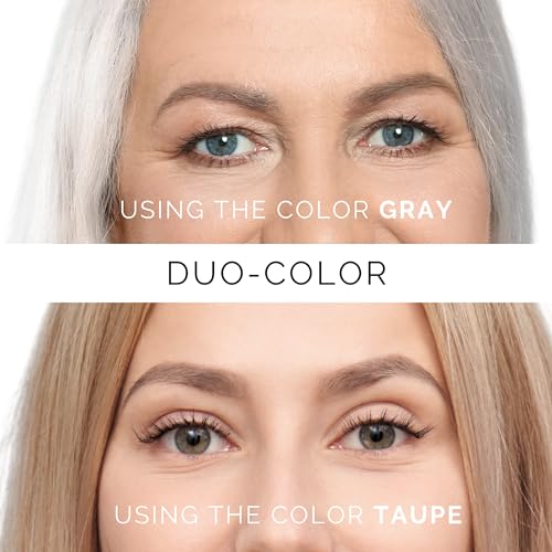 Dual-Color Eyebrow Stamp Stencil Kit with 5 Reusable Eyebrow Stencils for Professional Brow Stamping Shaping Kit and Instant Long Lasting Filling and Waterproof Tinting Definer