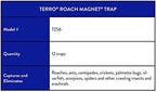 TERRO T256 Poison Free Roach Magnet Trap and killer with Exclusive Pheromone Technology - Kills Ants, Spiders, Scropions, Silverfish, Crickets, and More - 12 Pack 144 Traps
