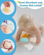 MoHern Konjac Baby Sponge for Bathing, 5Pcs Natural Cute Shapes, Kids Bath sponges for Infants, Toddler Bath time, Plant-Based, Extra Soft