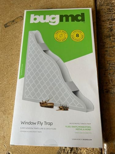 BugMD Fly Traps for Windows - Fly Traps for Indoors Sticky, Indoor Fly Traps, Fly Paper Corners, Indoor Fly Catcher, House Fly Killer Indoor, Indoor Fly Control, Window Fly Tape, Corner Fly Strips