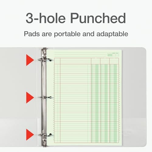 Adams Columnar Analysis Pad, 3 Column, 8 1/2 X 11, Single Page Format, 50 Sheets/pad (ACP85113)