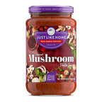 Just Like Home Premium Pasta Sauce 25oz - Mushroom Cabernet - Versatile & Socially Responsible Tomato Sauce - Thick Homemade Taste - All-Natural Non GMO Ingredients - Preservative & Gluten-Free