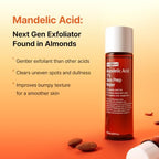 [BY WISHTREND] Mandelic Acid 5% Skin prep Water, Gentle Skin Korean exfoliator for face, Aha Bha Toner, Ideal for Sensitive Skin | Helping clogged pores and Glow up (1 Fl Oz (Pack of 1))