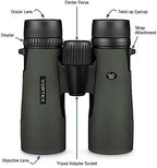 Vortex Optics Diamondback HD 12x50 Binoculars - HD Optical System, Non-slip Grip, Waterproof, Fogproof, Shockproof, Included GlassPak - Unlimited, Unconditional Warranty