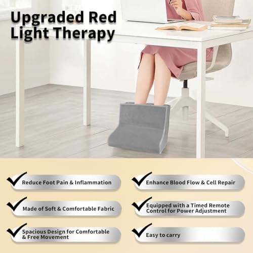 New Red Light Therapy for Feet, Dual Wavelength 160 LEDs for Foot Pain Relief, Adjustable Power and Time Controller.
