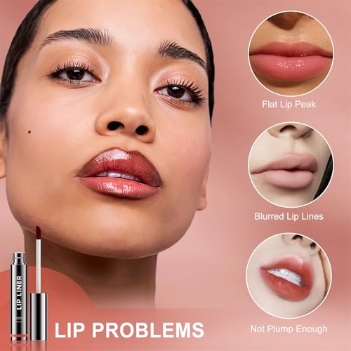 OETUIOW Lip Tint Stain Peel Off - Waterproof Lip Liner Stain, Moisturizing Long-Lasting Lip Stain, Create A Natural Lip Color, Enhancing Complexion for All Skin Types (Cocoa, 0.12 Fl Oz (Pack of 1))