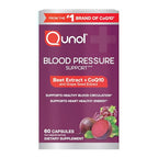 Qunol Blood Pressure Support, 3 in 1 Beets + CoQ10 + Grape Seed Extract, Beet Root Capsules That Supports Healthy Blood Circulation & Heart Healthy Energy, 60 Count (Pack of 2)