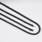 4mm Black Moissanite Tennis Necklace for Women Mens Stainless steel Iced Out Lab Grown Moissanite Diamond Round Cut Necklaces for Men Tennis Hip Hop Chain (4MM Moissanite, 24 inch)