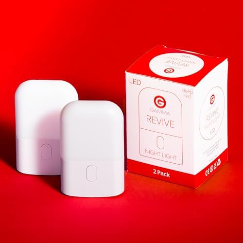 Revive - 670nm - Red Night Light (2 Pack) Sleep Therapy by Gamma - Melatonin Promoting Natural Sleep Aid