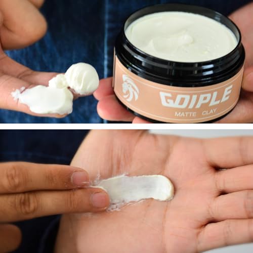 Hair Styling Clay for Men Firm Hold - Matte Finish Hair Clay Hair Paste Water Based Matte Texture Pomade Mens Hair Products - Hair Paste Clay Pomade Ideal for All Men's Hair Types 3.5oz (2PCS)