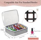 YOREPEK Nail Polish Organizer Case Holds 96 to 100+ Bottles (15ml/0.5 fl.oz) UV lamp, Extra Large Nail Polish Holder with Support Board for Easy Access, Gel Kit Bag For Manicure Tools, Grey