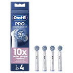 Oral-B Pro Sensitive Clean Electric Toothbrush Head, X-Shaped & Extra Soft Bristles for Gentle Brushing & Plaque Removal, Pack of 4 Toothbrush Heads, White