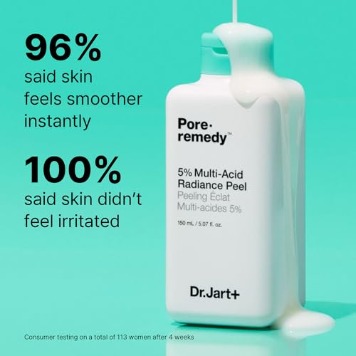 Dr.Jart+ Pore.Remedy 5% Multi-Acid Radiance Peel Face Exfoliator For Face | Korean Skin Care, 5.07 Fl Oz