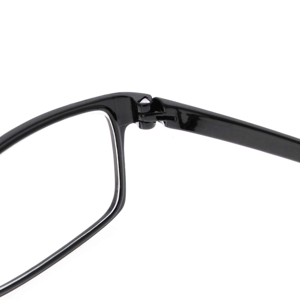 HUIHUIKK Distance Glasses Black Frame Shortsighted Myopia Glasses -1.00 Strength **These are not reading glasses**