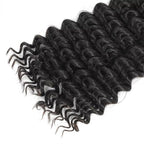 Human Braiding Hair for Boho Braids 18 Inch 100g/pack 2 Bundles Deep Wave Bulk Bundles 100% Unprocessed Curly Micro Human Hair Braiding Hair Extensions Wet and Wave Natural Color for Women