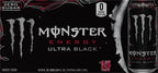Monster Energy Ultra Black, Sugar Free Energy Drink, 16 Ounce