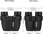 Occer 12x25 Compact Binoculars for Adults and Kids, Large Eyepiece Waterproof Binocular with Low Light Vision,High Powered Easy Focus Binoculars for Bird Watching,Outdoor Hunting,Travel,Sightseeing