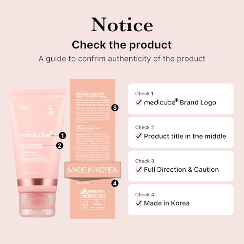 medicube Korean Collagen for Beginner: Collagen Overnight Wrapping Peel Off Facial Mask Pack and Collagen Jelly Cream (1.69 Fl Oz (50ml))