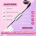 Natural Lash Clusters Kit 10-12mm with 6mm Bottom Lashes Wispy Lash Extension Kit 114Pcs C Curl Cluster Eyelash Extensions Superfine Band DIY Individual Cluster Lashes with Lash Bond and Remover