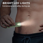 Waterproof Bikini Trimmer for Women, Body Pubic & Groin Hair Trimmer for Men with LED Light, USB Rechargeable & Travel Pouch (Green)