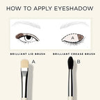 HALEYS Crease Eyeshadow Brush, Medium Fluffy Tapered Brush, Soft, Easy Blending Makeup Tool, Seamless, Multi-tasking Makeup Brush for Cream and Powder, High-end Synthetic Bristles, Vegan + CF