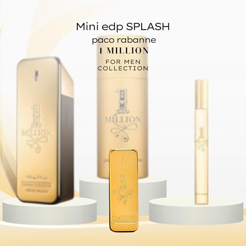Paco Rabanne 1 Million Perfume For Men Mini EDT Splash 0.17 Fl Oz