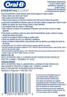 Oral-B Essential Floss 55 Yards Waxed (Pack of 6)