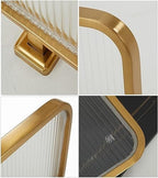Commercial Partition Screen Privacy Panels - Protection Screen - Modern Divider Screen for Office, Restaurant, Hotel, Countertop (Color : Gold, Size : 120 * 30cm)