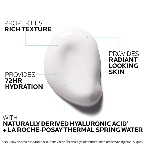 La Roche-Posay Hydraphase HA Rich, Hyaluronic Acid Face Moisturizer for Dry Skin with 72HR Hydration, Oil Free & Non-Comedogenic, 50 ML , 1.69 fl. oz.