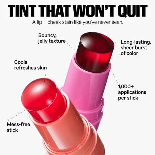 Milk Makeup Cooling Water Jelly Tint, Splash (Berry) - 0.17 oz - Sheer Lip & Cheek Stain - Buildable Watercolor Finish - 1,000+ Swipes Per Stick - Vegan, Cruelty Free