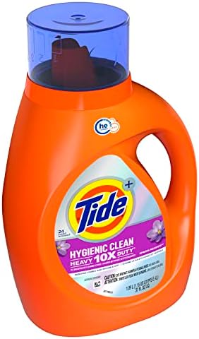 Tide Hygienic Clean Heavy 10X Duty Laundry Detergent Liquid, Spring Meadow, 24 Loads, 37 Fl Oz, He Compatible