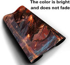 MTG Playmat, Game Play Mat for MTG TCG 24 x 14 inches Trading Card Inked Game Playmats with Storage Bag Smooth Rubber Surface Battle Game