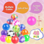 48 Pack Stress Balls, Squishy Ball, Squeeze Balls for Adults, Anti-Anxiety and Fidget Balls to Relax, Party Favors