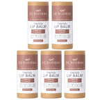J&L Naturals Tinted Lip Balm | Vegan & Cruelty Free Lip Stain | Zero Waste Makeup | Plastic-Free, Hydrating & Moisturizing Lip Tint | Made in US (Bundle (5-Pack), Mocha Latte)