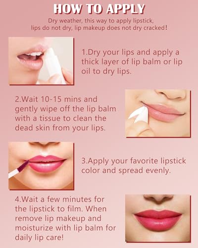 Matte Liquid Lipstick Set-3Pcs High Pigmented Lip Stain Tint,Matte Velvet Lip Gloss,Up to 16H Wear Lipgloss,Long Lasting Waterproof Non-Stick Tinted Lipstain,Women‘s Day Makeup Gift Kit for Women-SetB