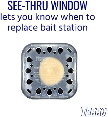 TERRO T500SR Indoor Multi-Surface Roach Bait Stations - Indoor Roach Killer, 12 Bait Stations, Black