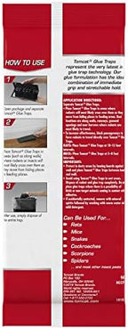 Tomcat Rat Trap with Immediate Grip Glue for Rats, Mice, Snakes, Cockroaches, Spiders, and Scorpions, Ready-To-Use, 2 Traps