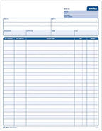 Adams Invoice Unit Set, 8.5 x 11.44 Inch, 2-Part, Carbonless, 100-Pack, White and Canary (NC2812)
