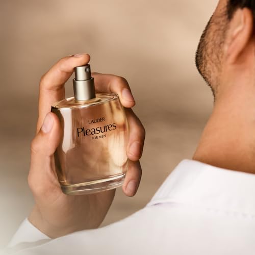 Estée Lauder Pleasures for Men Cologne Spray with Notes of Sandalwood, Citrus & Nectarine, 3.4 Fl Oz