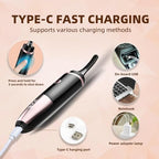 Heated Eyelash Curlers - Fast Heat up Within 10s - 24 Hours Long Lasting - Rechargeable Electric Eyelash Curler with Type-C, with 4 Heating Modes Anti-Burn Mini Lash Curler with LED Display-Black