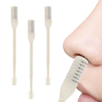 DSACL Nasal Hair Cutter, 2025 New Portable Manual Nose Hair Knife, Nasal Hair Trimmer for Men Women, 360 Rotating Nose Hair Removal Tool Travel Essential Halloween Christmas Gifts (Beige, 3 Pcs)