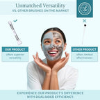 Bare Essentials Living Clay Face Mask Brush (3 Pack, White) Dual Soft Silicone Face Mask Applicator Brush Tool, Great Facial Essentials, Moisturizer Applicator & Skincare Brush for Facials