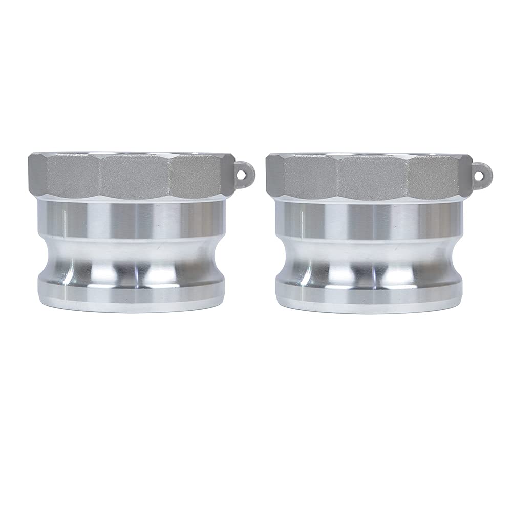 Quafwia 2 pcs Aluminum cam lock fittings (3" Part A) cam groove hose fitting camlock fittings, Male Adapter Female NPT Thread camlock fitting (3‘’)
