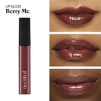 Mented Cosmetics Lip Gloss for Women Tinted Lip Balm Stain, Long Lasting Buildable Moisturizing Lipgloss Lipstick Topper, Made in USA, Cruelty Free Vegan Makeup, Berry Me