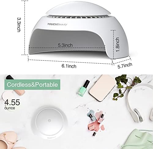 Nail Dryer for Kids Teens Beginners: Safe Nail Dryer for Regular Polish with Fan & Light Battery Powered - Non-Hands Tanned Version (TB-2130)