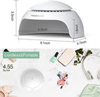Nail Dryer for Kids Teens Beginners: Safe Nail Dryer for Regular Polish with Fan & Light Battery Powered - Non-Hands Tanned Version (TB-2130)